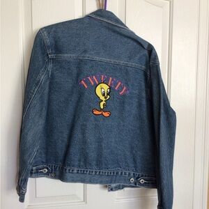 Tweety Warner Bros. Looney Tunes Blue Denim Jacket